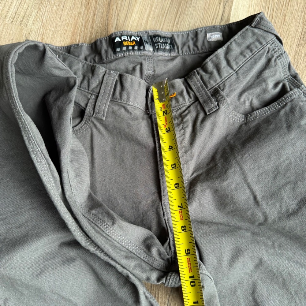 Ariat Rebar M4 Relaxed Straight Leg Work Pants Mens 30x32 Gray Canvas Utility - Picture 6 of 9